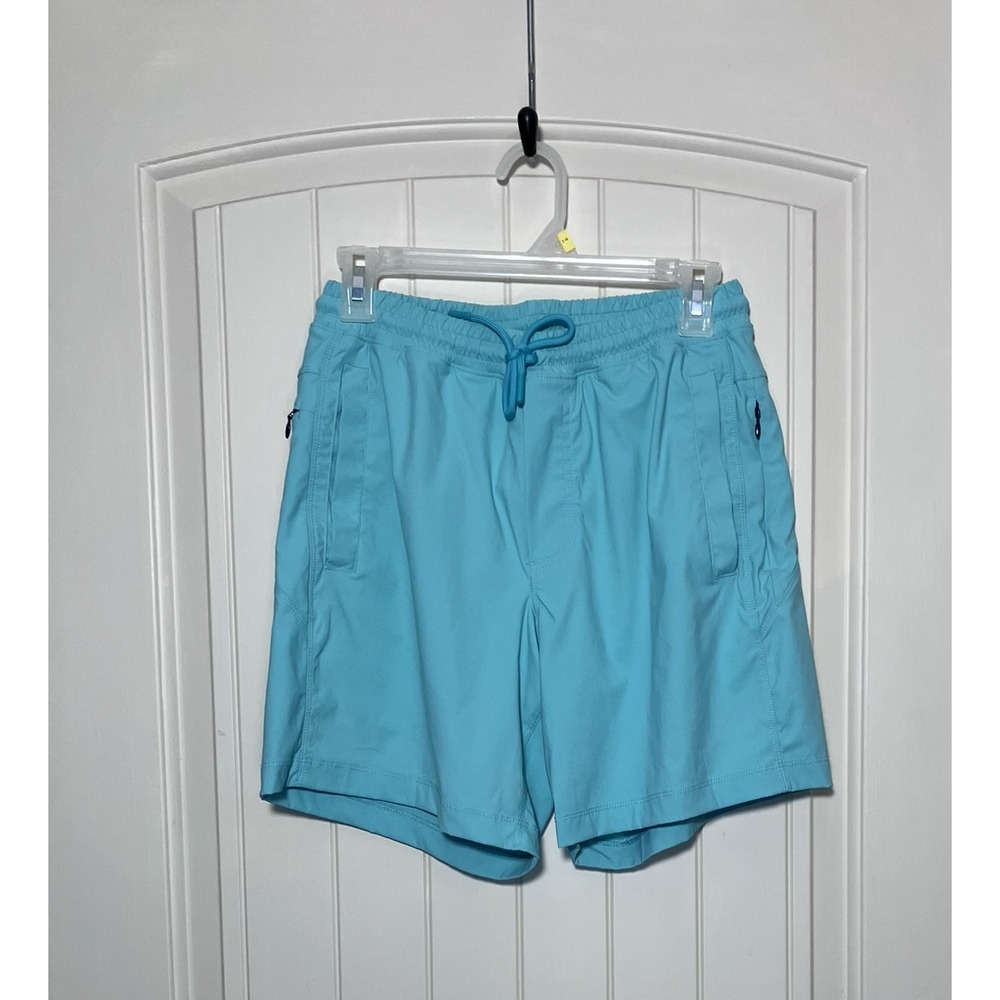 Birddogs Boom Classic Men Turquoise Blue Lined Gym Shorts Size Small 6" Inseam